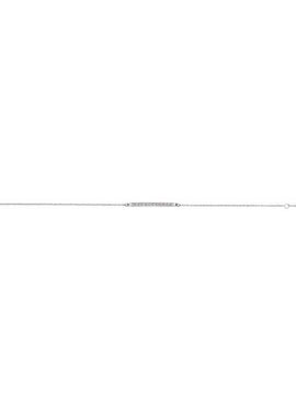 14K White Gold Patterned Bar Bracelet