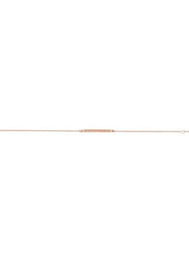 14K White Gold Patterned Bar Bracelet
