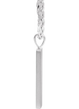 14K White Gold 1/5 CTW Natural Black Diamond Pendant