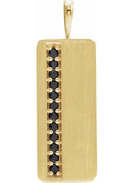 14K White Gold 1/5 CTW Natural Black Diamond Pendant