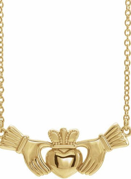 14K White/Yellow Gold Claddagh 16