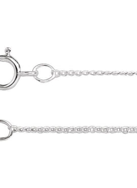 Sterling Silver 1 mm Curb Chain by the Inch