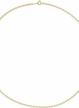 18K Yellow Gold 2.2 mm Cable Chain by the Inch