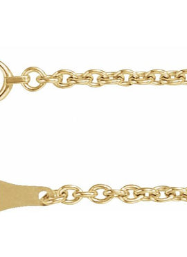 18K Yellow Gold 2.2 mm Cable Chain by the Inch
