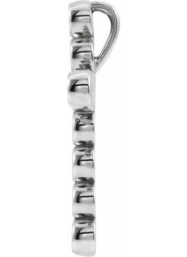 14K White Gold 1/4 CTW Natural Diamond Cross Pendant