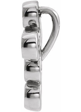 14K White Gold 1/4 CTW Natural Diamond Cross Pendant