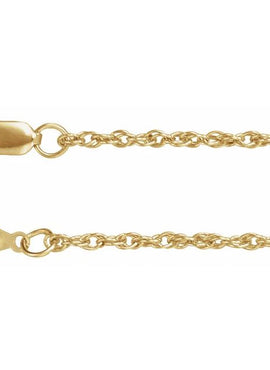 10K White Gold 1.75 mm Rope Chain by the Inch