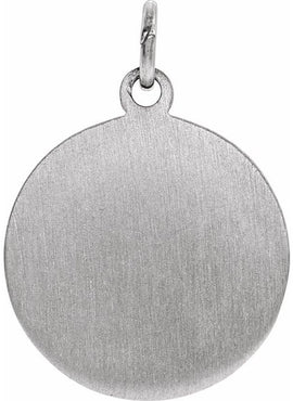 Sterling Silver 15 mm Round St. Jude Thaddeus Medal 18