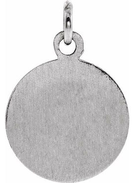 Sterling Silver 11.8 mm Guardian Angel Medal 18