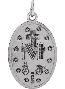 14K Yellow Gold 12x8 mm Oval Miraculous Medal