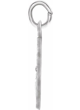 Sterling Silver 11.8 mm Guardian Angel Medal 18