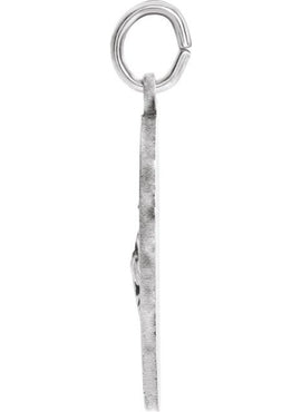 Sterling Silver 15 mm Round St. Jude Thaddeus Medal 18