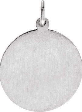 Sterling Silver 15 mm Round St. Jude Thaddeus Medal 18