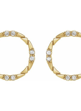 14K White Gold 1/5 CTW Natural Diamond Geometric Earrings
