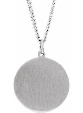 Sterling Silver St. Florian Medal Pendant