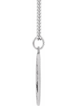 Sterling Silver St. Florian Medal Pendant