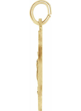 14K Yellow Gold Our Lady of Guadalupe Medal Pendant