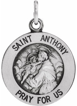 Sterling Silver 18 mm St. Anthony Medal