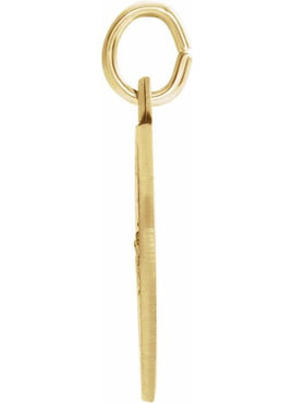 14K Yellow Gold 25 mm Round St. George Medal