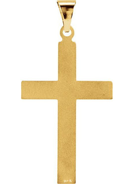14K Yellow Gold 29.4x13.8 mm Cross Pendant
