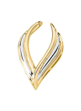 10K Yellow/White Gold Pendant Enhancer