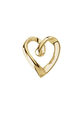 10K Yellow Gold Heart Slide Pendant