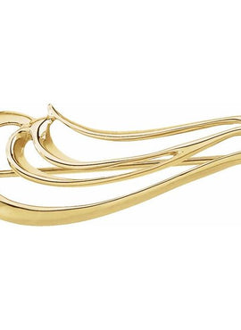 18K Yellow Gold Brooch Base