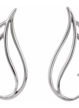 10K Rose Gold & 14K Rose Gold Freeform Earrings