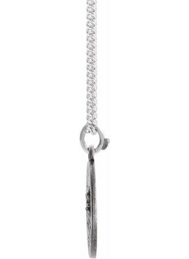 Sterling Silver 15 mm Round Our Lady of Perpetual Help 18
