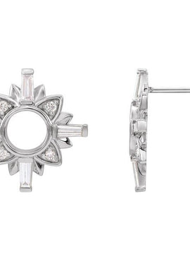 14K White Gold 1/2 CTW Natural Diamond Earrigs