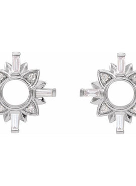 14K White Gold 1/2 CTW Natural Diamond Earrigs