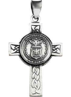 14K Yellow Gold U.S. Air Force Cross Pendant