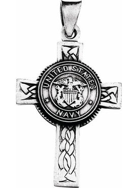 14K Yellow Gold U.S. Navy Cross Pendant