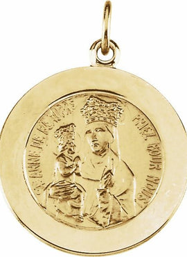14K Yellow Gold 18 mm Round St. Anne de Beau Pre Medal