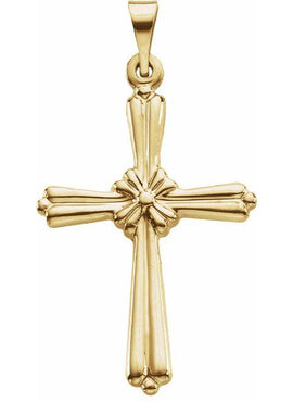 14K White Gold Cross Pendant