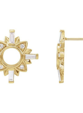 14K White Gold 1/2 CTW Natural Diamond Earrigs