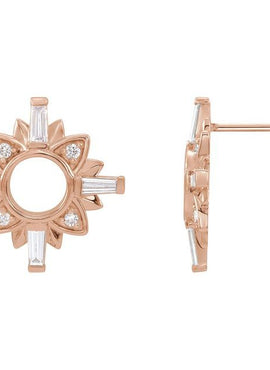 14K White Gold 1/2 CTW Natural Diamond Earrigs