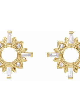 14K White Gold 1/2 CTW Natural Diamond Earrigs