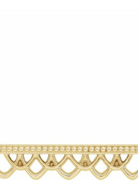 14K White Gold Vintage-Inspired Bar 16
