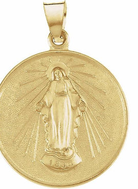 18K Yellow Gold 25 mm Miraculous Medal