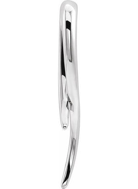 14K White Gold Freeform Pendant
