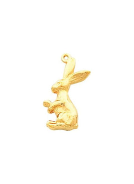 14K White Gold Rabbit Pendant