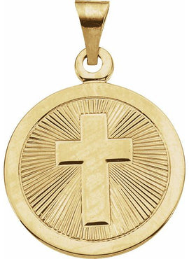 14K Yellow Gold 19 mm Confirmation Medal