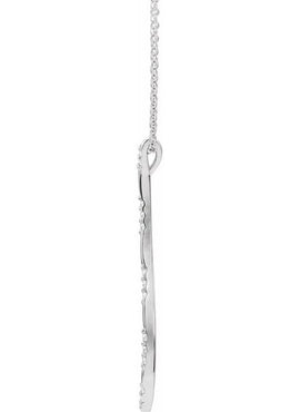 14K White Gold .06 CTW Natural Diamond Bar Pendant
