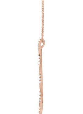 14K White Gold .06 CTW Natural Diamond Bar Pendant