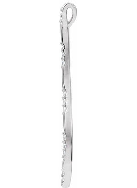 14K White Gold .06 CTW Natural Diamond Bar Pendant