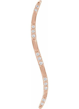 14K White Gold .06 CTW Natural Diamond Bar Pendant