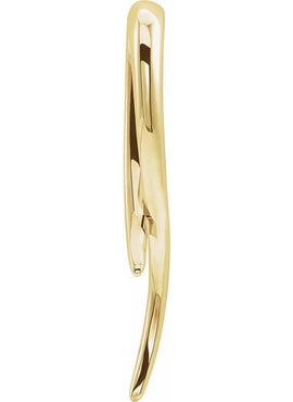 14K White Gold Freeform Pendant