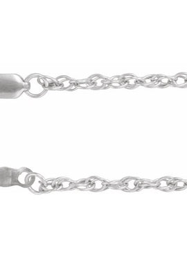 10K White Gold 2 mm Rope 16