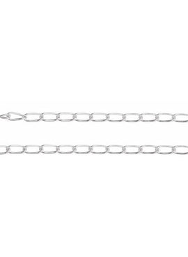 Sterling Silver 4.7 mm Elongated Curb 7